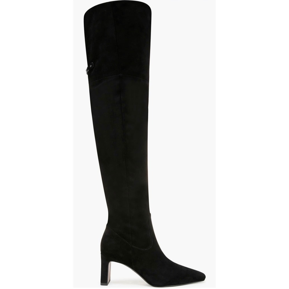 Sam Edelman Shea Black Suede Over The Knee Block Heel Boots Size 7M